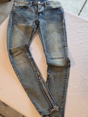 MNML Beige Interior Tag Skinny Jeans Size 29